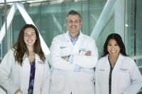 (Left to Right) Image of Jordan Lindekens, NP, Dr. Lotan Dor and Jillian Acosta, RN